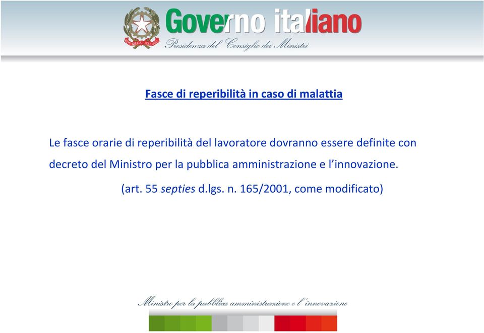 decreto del Ministro per la pubblica amministrazione e l