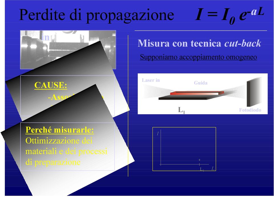 -Assorbimento -Diffusione Laser in L 1 Guida Fotodiodo Perché