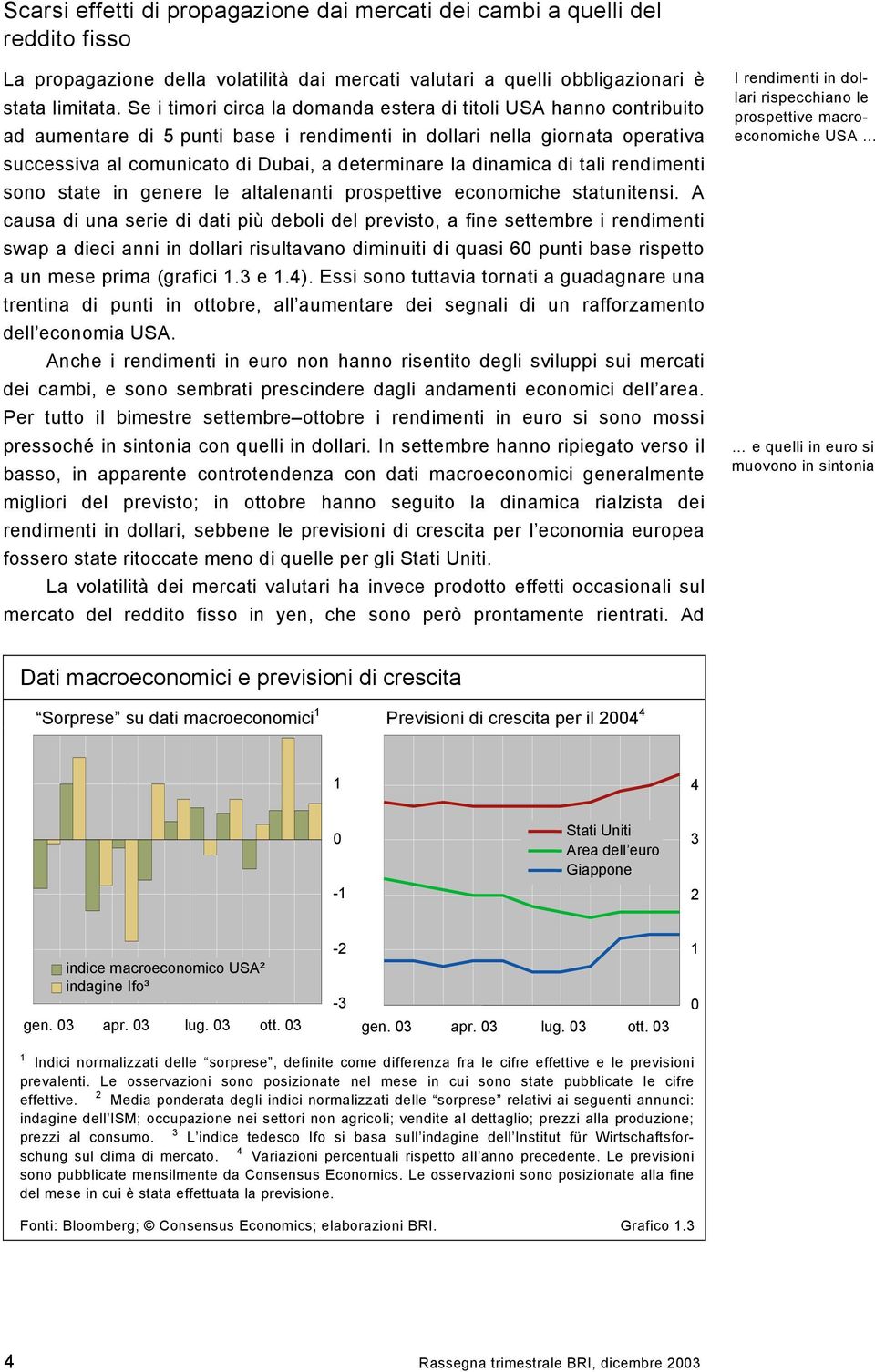 dinamica di tali rendimenti sono state in genere le altalenanti prospettive economiche statunitensi.