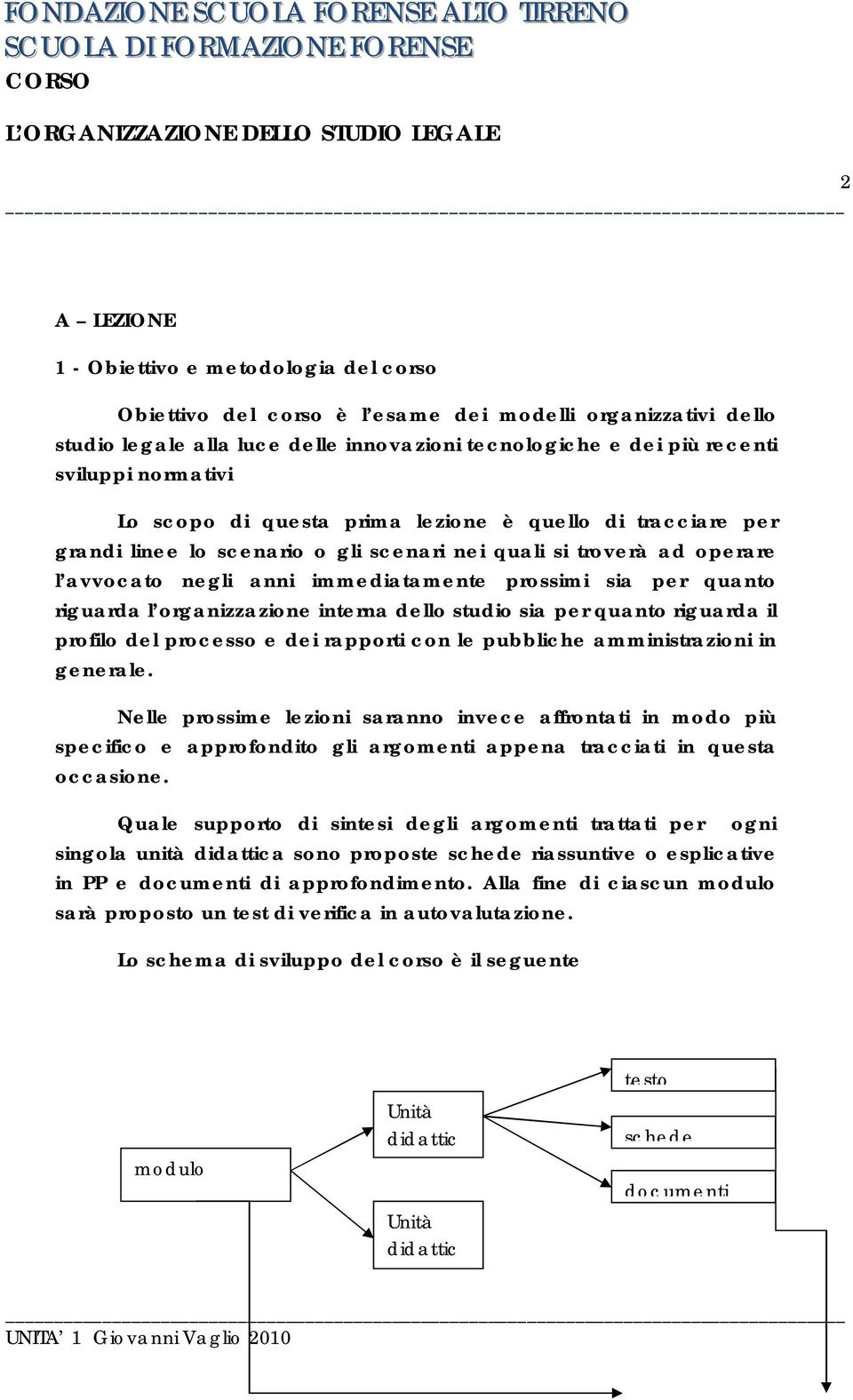 quanto riguarda l organizzazione interna dello studio sia per quanto riguarda il profilo del processo e dei rapporti con le pubbliche amministrazioni in generale.