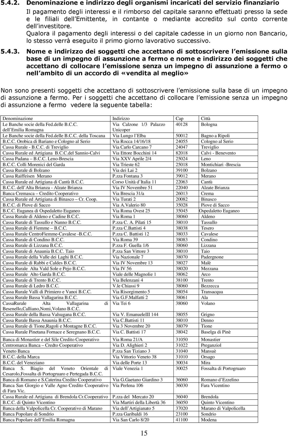 contante o mediante accredito sul conto corrente dell investitore.