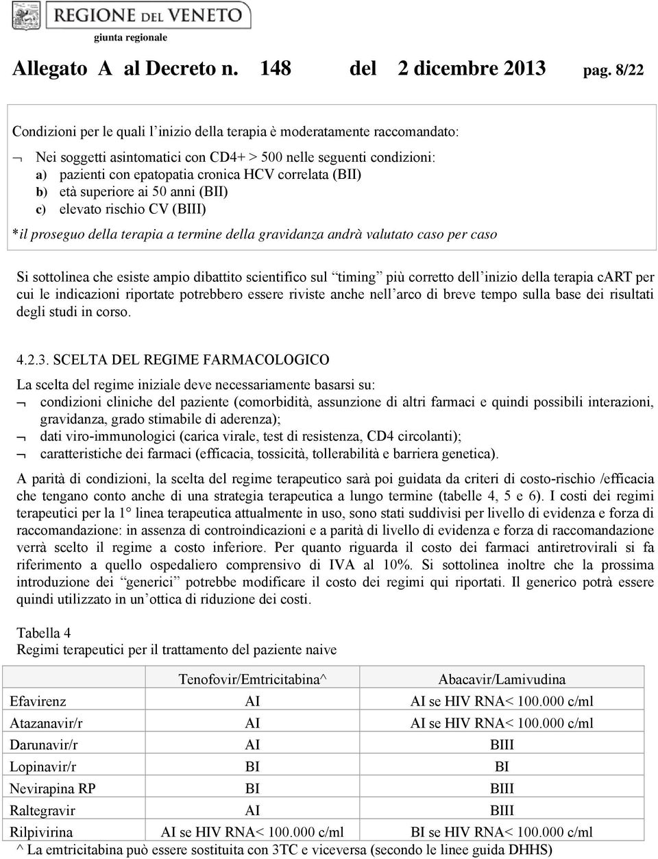 scientifico sul timing più corretto dell inizio della terapia cart per cui le indicazioni riportate potrebbero essere riviste anche nell arco di breve tempo sulla base dei risultati degli studi in