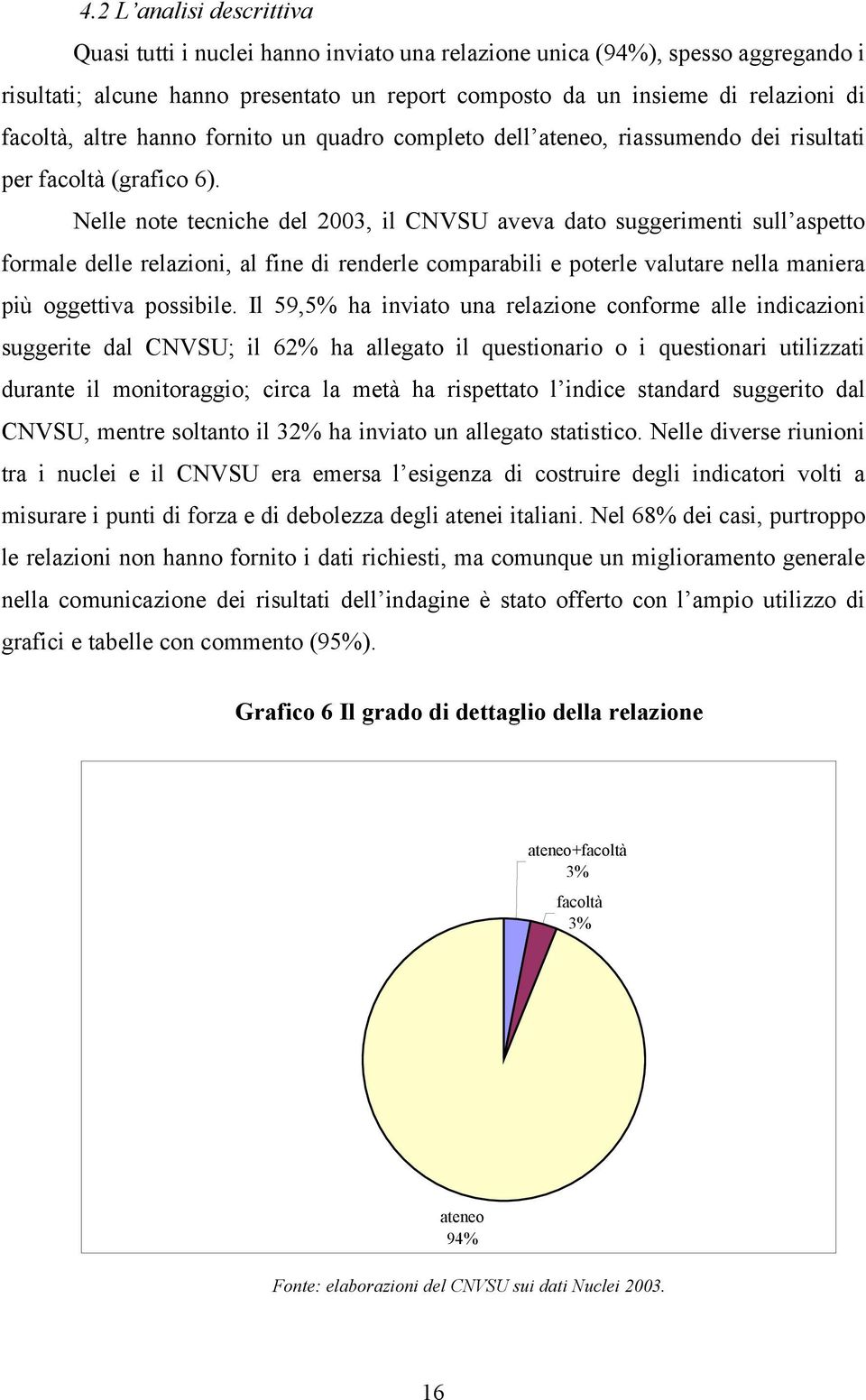 Nelle note tecniche del 2003, il CNVSU aveva dato suggerimenti sull aspetto formale delle relazioni, al fine di renderle comparabili e poterle valutare nella maniera più oggettiva possibile.