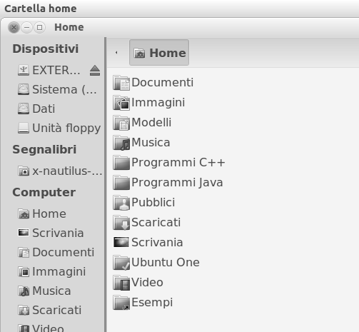 Ordinamento dei file I file di una cartella aperta, possono essere visualizzati in modo ordinato agendo sul menu Visualizza Disponi oggetti Ordine