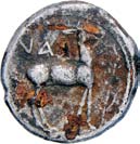 MONETE GRECHE EMISSIONI MAGNA GRECIA E SICILIA APULIA 1 2 1 LUCERIA - (III-II Sec.a.C.) QUINCUNX gr.15,6 - D/Testa di Athena a d.
