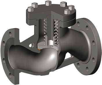 Valvole di ritegno a flusso avviato con molla Streamlined flow check valves with spring PN 40 DISPONIBILE IN: art. 335 PN40 acciaio al carbonio GP240 GH+N (1.0619) RAL 7001 art.
