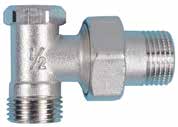 Serie VDR VALVOLE E DETENTORI PER TUBI RAME & MULTISTRATO Ø16 VALVES AND LOCKSHIELD VALVES FOR COPPER MULTILAYER PIPES Ø16 VDR1 Valvola manuale per radiatore, attacco ad angolo per tubo rame &