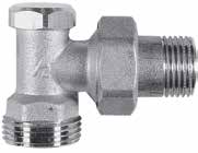 Serie VDE VALVOLE E DETENTORI ATTACCO EUROCONO VALVES AND LOCKSHIELD VALVES EURO CONE CONNECTOR VDE1 Valvola manuale per radiatore, attacco ad angolo eurocono Angled radiator manual valve for euro