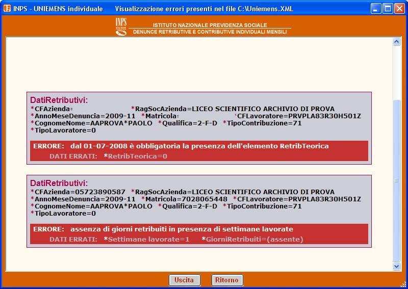 Se nel diagnostico del programma Uniemens dovessero comparire i seguenti errori Prima Ipotesi Se il dipendente, riportato nel diagnostico del modello Uniemens, normalmente è retribuito dalla DPT ma è