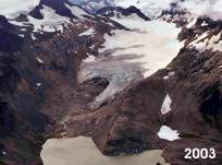 ghiacciaio Qori-Kalis sotto Costal Range