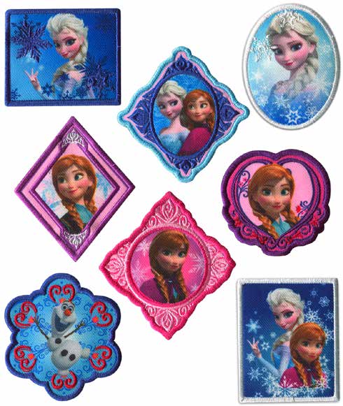 Disney Frozen 24 Etichette termoadesive 8 soggetti diversi 10590002 106 24 3428 APPLICAZ.