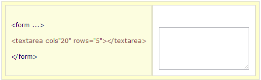 <TEXTAREA>...</TEXTAREA> L'elemento <textarea> consente di immettere testo su più righe.