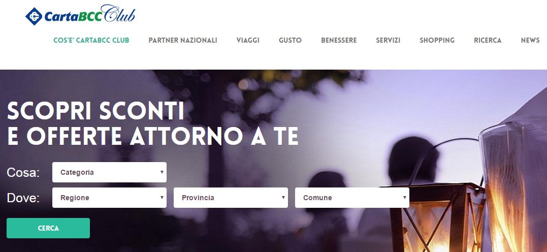 CartaBCC Club L adesione a CartaBCC Club è ammessa per gli esercenti che hanno un POS CartaBCC o ecommerce Payway (quindi anche quello attivo su PiazzaBM) Si tratta di una vetrina nazionale alla