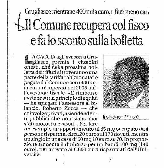 La stampa 8 settembre 2006