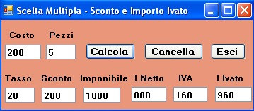 Problema24: Scrivere un algoritmo che dato il prezzo di un cellulare e data la quantità dei pezzi venduti calcoli sull imponibile: lo sconto del 10% se la quantità dei pezzi venduti è fino a 3; lo