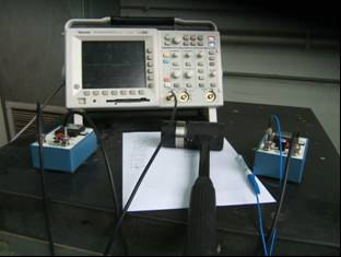 Calibrazione Hardware/Software La messa punto del sistema sonico è stata ottenuta tramite diverse fasi: Caratterizzazione con oscilloscopio dei segnali provenienti dai sensori su blocco campione di