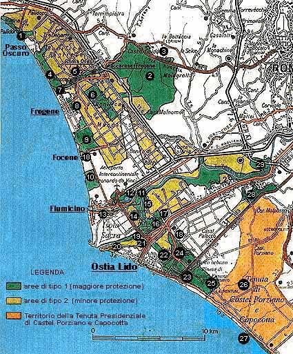 La Riserva Nazionale del Litorale Romano Anno di istituzione: 1996 Estensione: 1000 ha