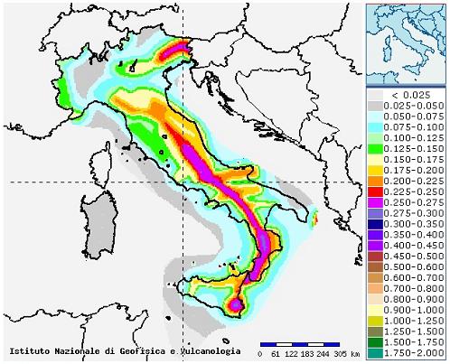 Mappe sismiche Istituto Nazionale di