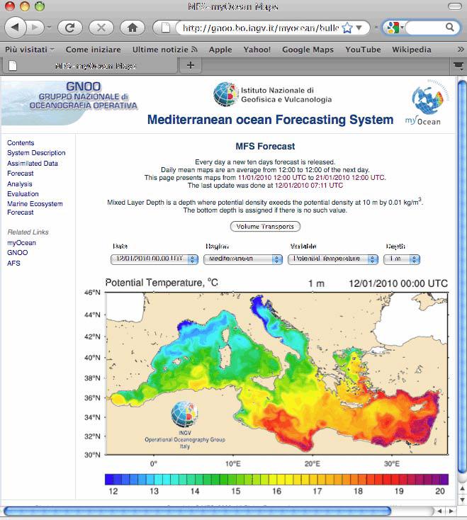 Dinamica del clima e dell oceano; Oceanografia operativa Previsione della posizione della macchia di idrocarburi per un possibile sversamento nel Mar Egeo.