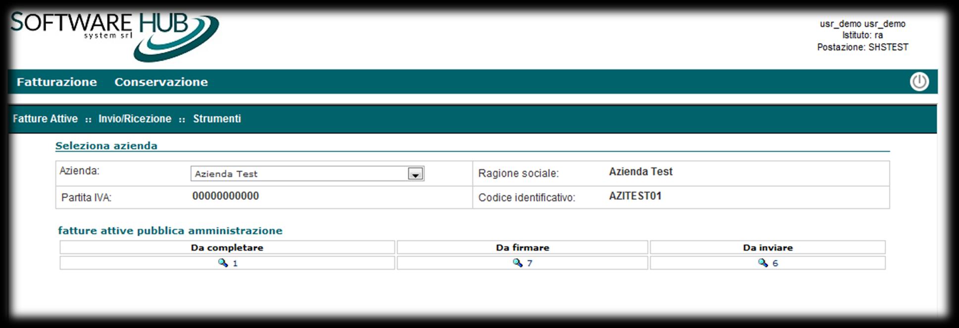 L interfaccia utente Profilo ciclo attivo B2B e B2Go Moduli di servizio Menu