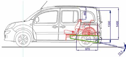 KANGOO, LA LIBERTÀ E UN CONFORT A CUI TUTTI HANNO DIRITTO TRASPORTO DI UNA PERSONA IN SEDIA A ROTELLE VERSIONI CON 4 O 5 POSTI COMPRESO IL DISABILE E SEDILI MONOPOSTO ALTO CONFORT ABBATTIBILI,