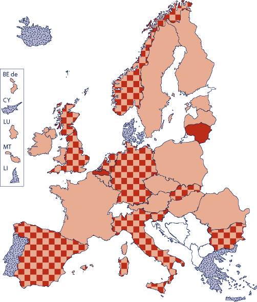 Figura 1.1. Status dell insegnamento CLIL nell istruzione primaria (CITE 1) e secondaria generale (CITE 2 e 3), 2004/05.