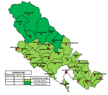 Chi fa parte del GAL: GAL La Spezia Provincia della Spezia capofila Parco Nazionale Cinque Terre Parco Regionale Montemarcello- Magra Vara CCIAA SP N.