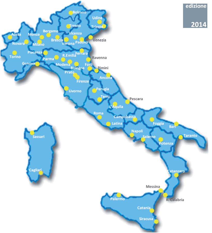 2. Metodologia L Osservatorio sulla Mobilità Sostenibile prende in esame i 50 Comuni italiani costituiti da tutti i capoluoghi di Regione e delle Province autonome e i