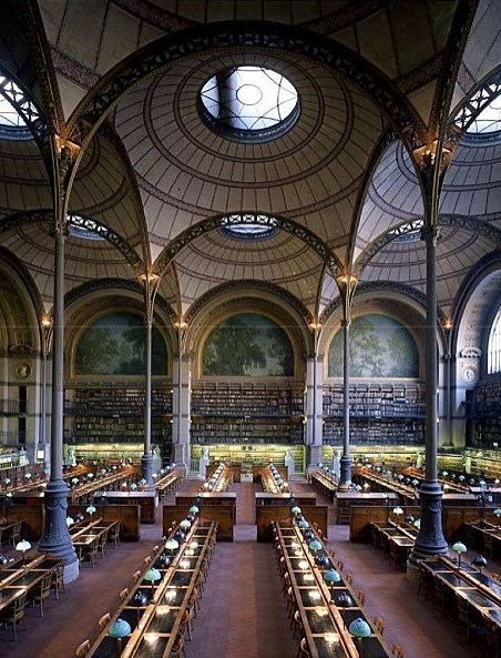 Henry Labrouste, biblioteca nazionale di Francia, 1859. Lo spettacolo dei libri.