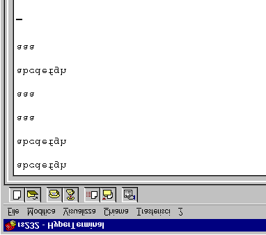 L Hyper Terminal di Windows A questo punto è possibile utilizzare il terminale per leggere i caratteri in ricezione sul