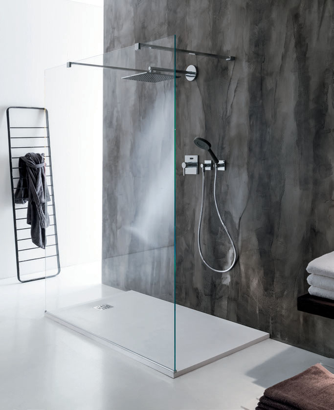 CABINE E PIATTI DOCCIA / SHOWER ENCLOSURES AND TRAYS CABINE E PIATTI DOCCIA / SHOWER ENCLOSURES AND TRAYS PARETE + NICCHIA 434 CABINE DOCCIA IN CRISTALLO TEMPERATO 8 MM 8 MM TEMPERED GLASS SHOWER