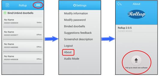 A Smart monitor B Impostazioni sensori Parte 4. Verificare la nuova versione Rollup app e impostare la modalita audio.