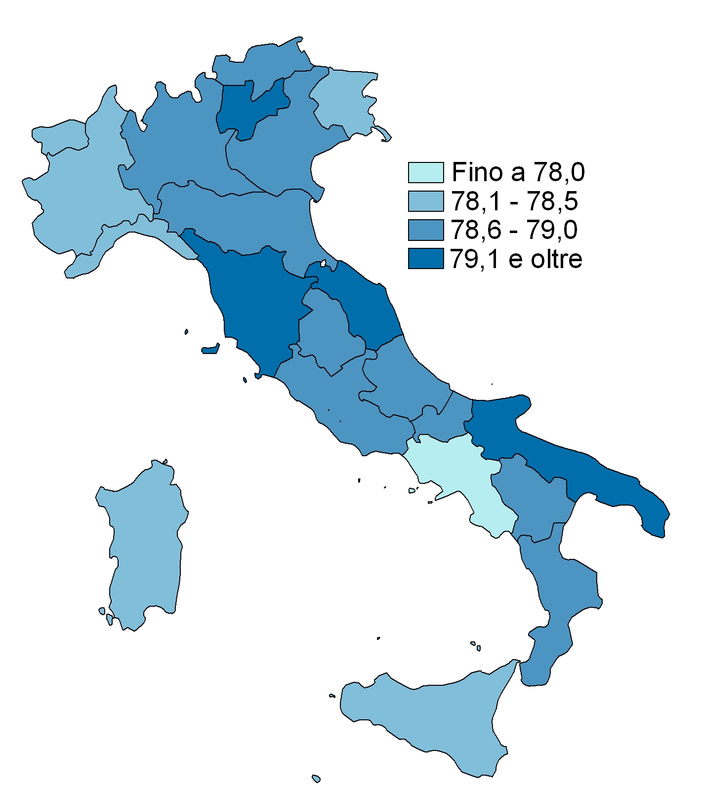 speranza di vita in