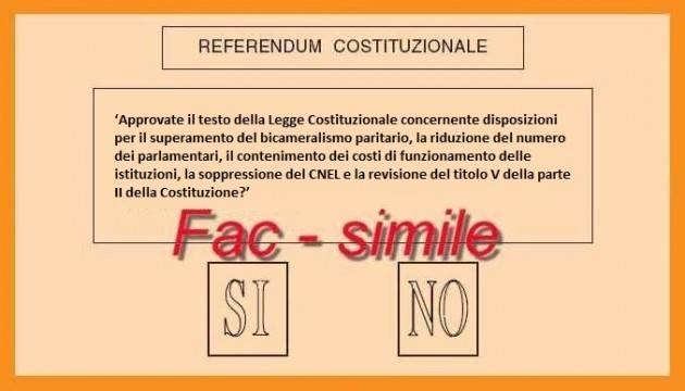 IL QUESITO DEL REFERENDUM COSTITUZIONALE SMONTIAMO IL QUESITO PUNTO PER PUNTO: 1.