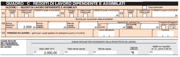 da tassazione ordinaria a tassazione