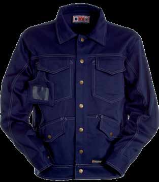 18 Blu Navy SIOUX Giubbino invernale a taglio slanciato modello jeans con chiusura frontale con bottoni automatici in metallo e regolazione con doppio bottone ai polsi e in vita con fettucia e