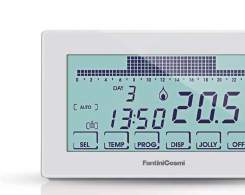 Cronotermostati e termostati wireless per radiatori Il cronotermostato CH180RF rileva e controlla la temperatura ambiente e, in base ai set-point ed ai profili orari impostati, invia alle singole