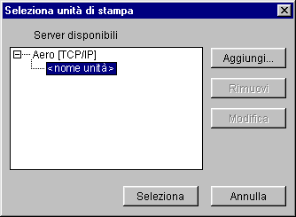 FIERY DOWNLOADER 47 NOTA: Digitare DC8000 esattamente come indicato, in quanto è sensibile al maiuscolo-minuscolo. 4 Una volta immesse tutte le informazioni, fare clic su Aggiungi.