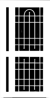 Anta Nelle varianti Standard e/o Marte (vedi descrizioni): tondini di riempimento diametro 16mm a costituire maglia grata nei nostri disegni standard; zoccolo di base altezza media 120mm realizzata