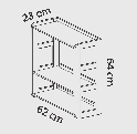 Libreria Junior Modulo Cassettiera Junior L J 80 790x310x370 L J 9 640x310x370 I moduli cassettiera possono essere inseriti negli scaffali rispettivamente larghi 830 e 680 mm.