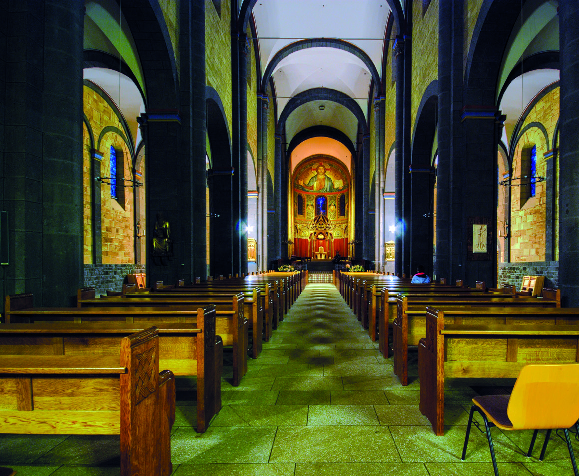 Interno della chiesa dell Abbazia di S. Maria, 1093. Laach, Germania.