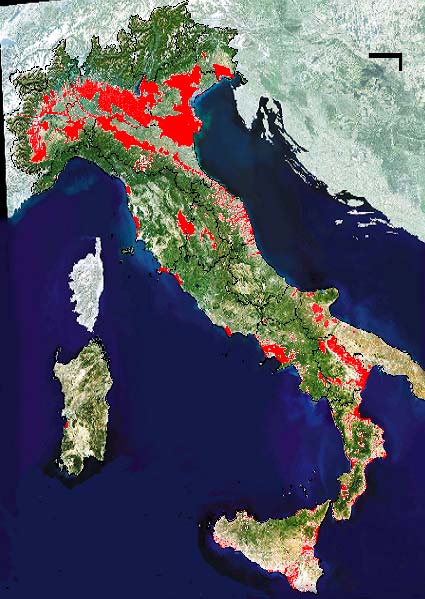 Allo stato attuale circa il 12,9% del territorio italiano è designato come vulnerabile Il dato è più che raddoppiato rispetto al 2003 (il rapporto della Commissione europea pubblicato nel 2007