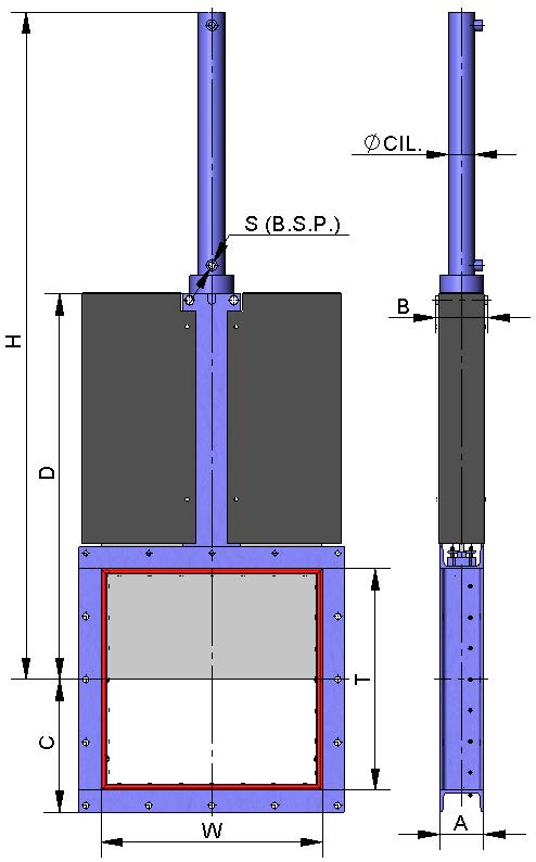 AZIONAMENTO IDRAULICO (Pressione dell'olio: 135 Kg/cm 2 ) fig. 26 L'azionamento idraulico, è costituito da: Cilindro idraulico. Mandrino. Ponte.