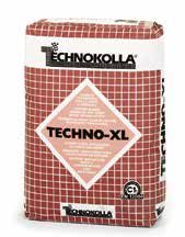 collanti e adesivi techno-xl Adesivo cementizio a spessore per la posa di cotto, klinker e piastrelle ceramiche di medio e grande formato o trafilate. Spessori fino a 15 mm.