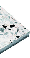 Terrazzo Tile 30x30 cm Mattonella levigata per interno, composta da inerti di marmo legati da sabbie silicee ad alta resistenza. Si consiglia la rilevigatura in opera.