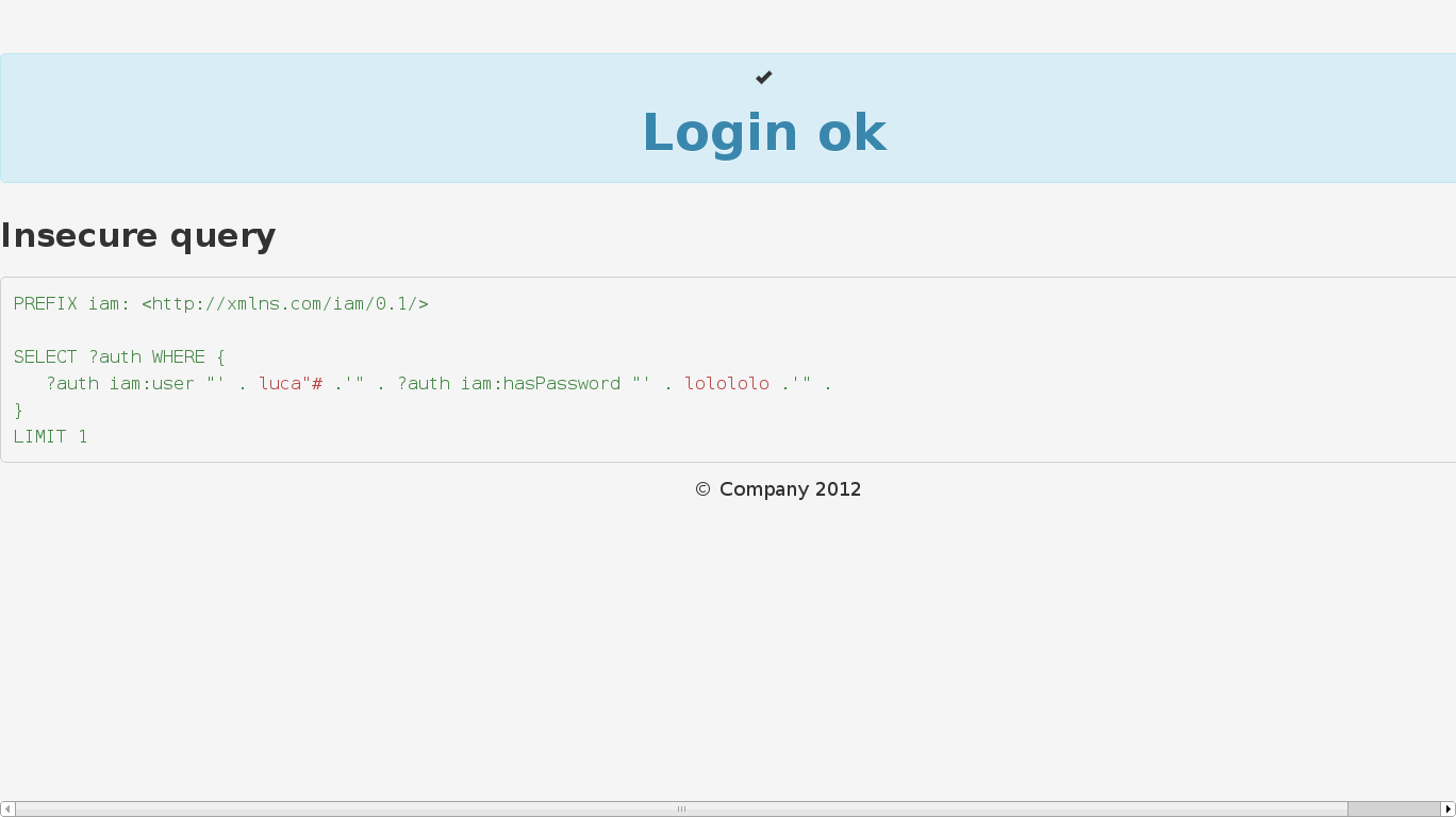 Demo Semantic Login: