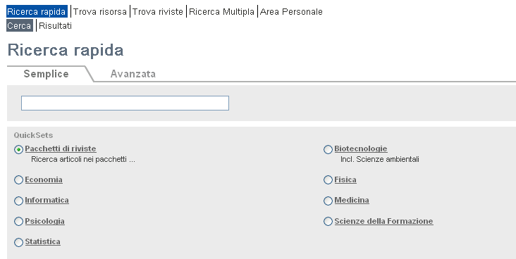 Rivista elettronica Ricerca articoli