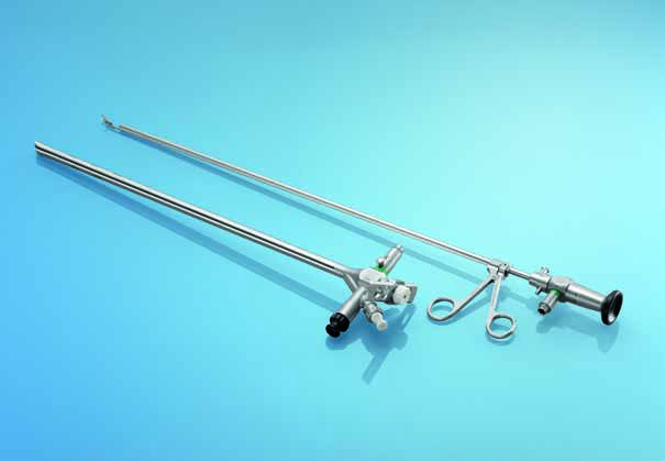Strumentario per broncoscopia con stent Broncoscopio a grande lume e pinza ottica per stent Gli stent si utilizzano in modo versatile negli interventi chirurgici broncoscopici.