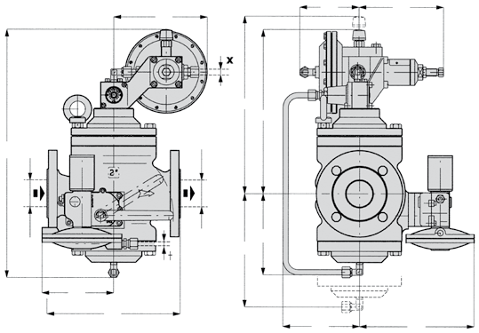 APERVAL + SA F G E B A H DN DN D C N S L M Ingombri e dimensioni in mm Dimensione (mm) 25 50 65 80 100 Pollici 1" 2 2 1/2 3 4 S - Ansi 150/PN 16 183 254 276 298 352 A 292 323 351 356 439 B 292 323