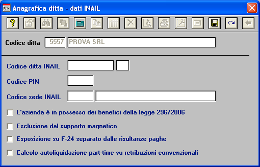 Assegnazione voci di tariffa e PAT Se nell inserimento di nuove anagrafiche dipendente l utente ha omesso di inserire la PAT INAIL e la voce di tariffa, indispensabili ai fini della creazione dell